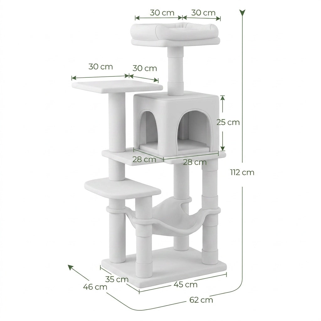 Arbre à chat blanc design — Shio