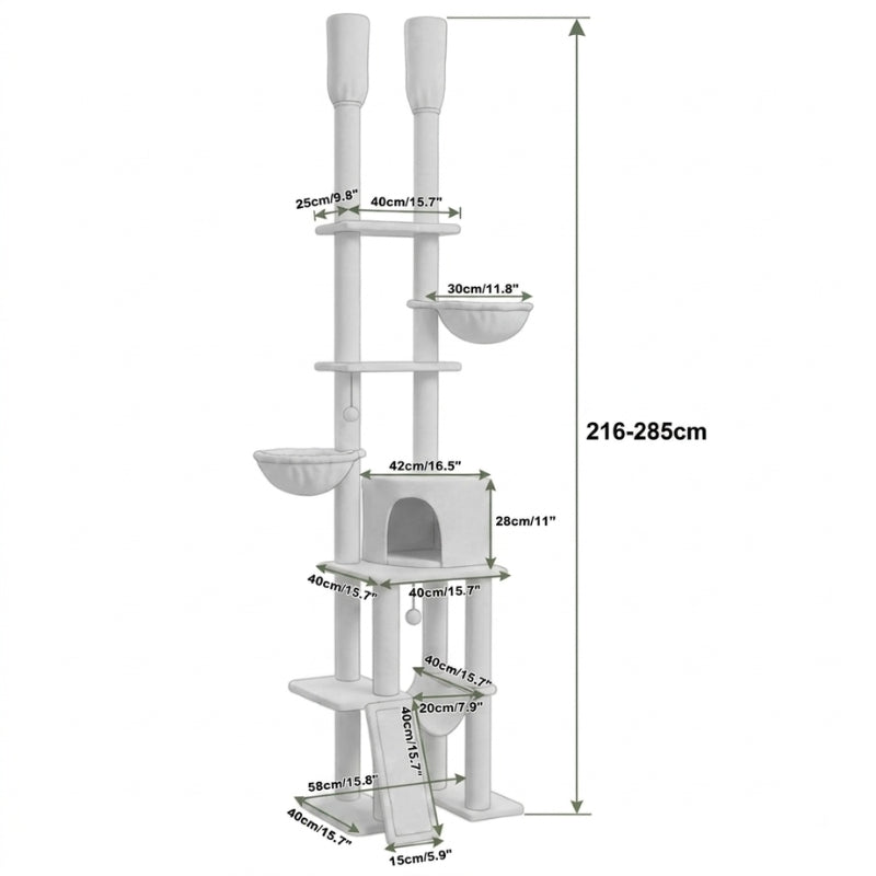Arbre à chat colonne fixation plafond — Hashira