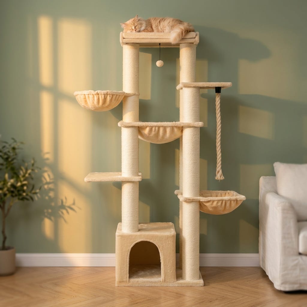Arbre a chat beige 170 cm