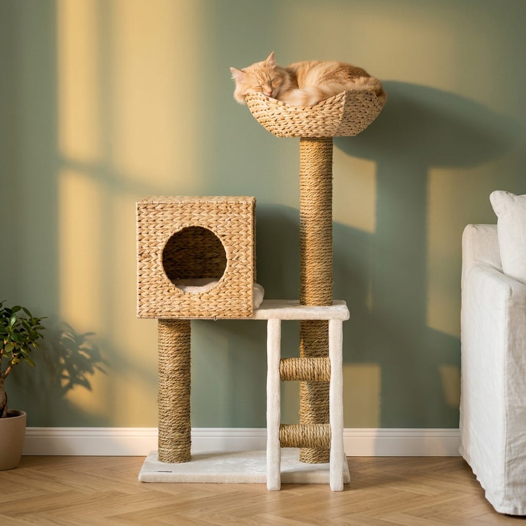 Arbre a chat design osier