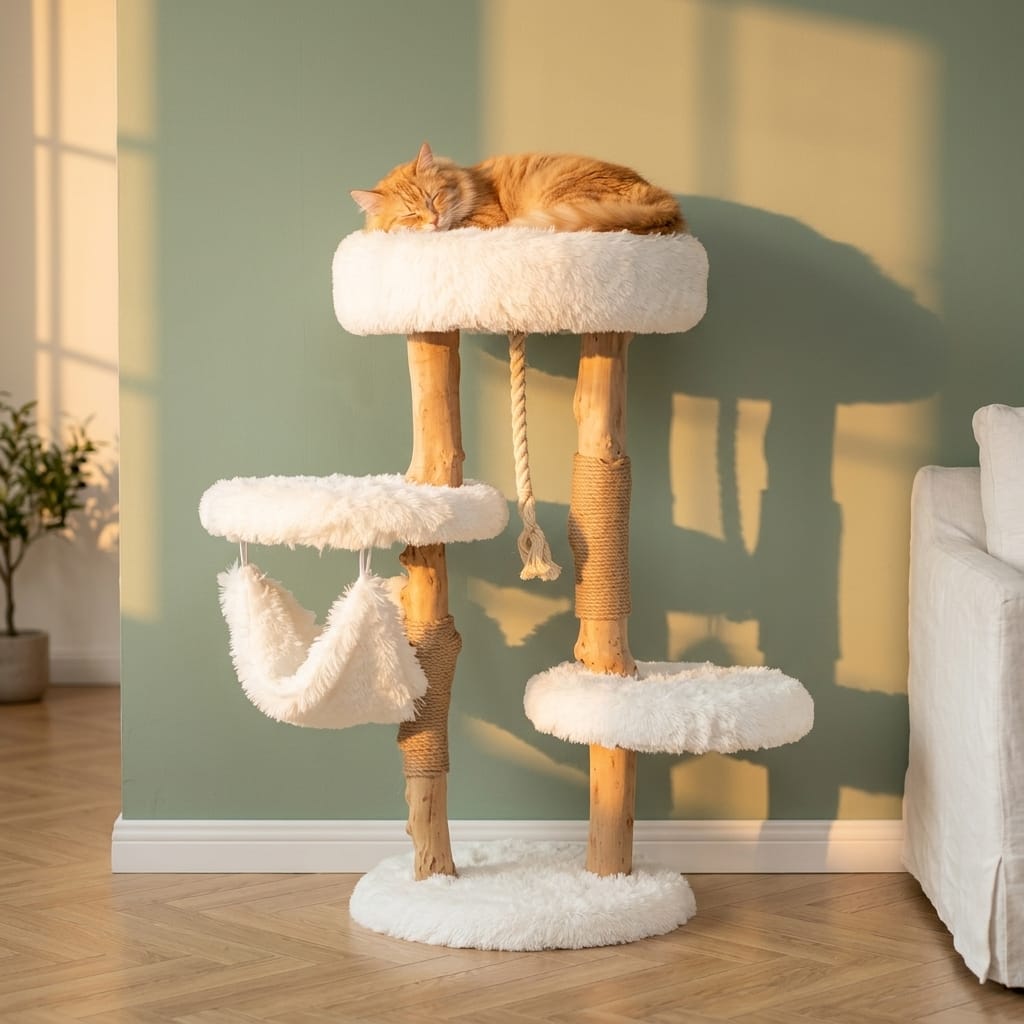 Arbre a chat en bois flottant