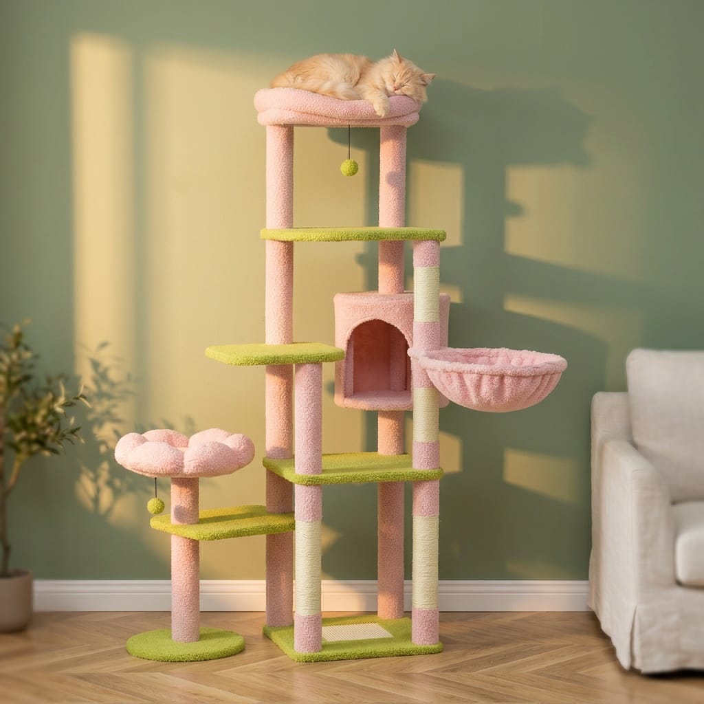 Arbre a chat en forme de fleur