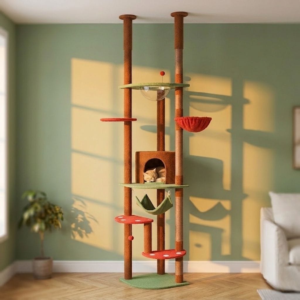 Arbre a chat plancher au plafond