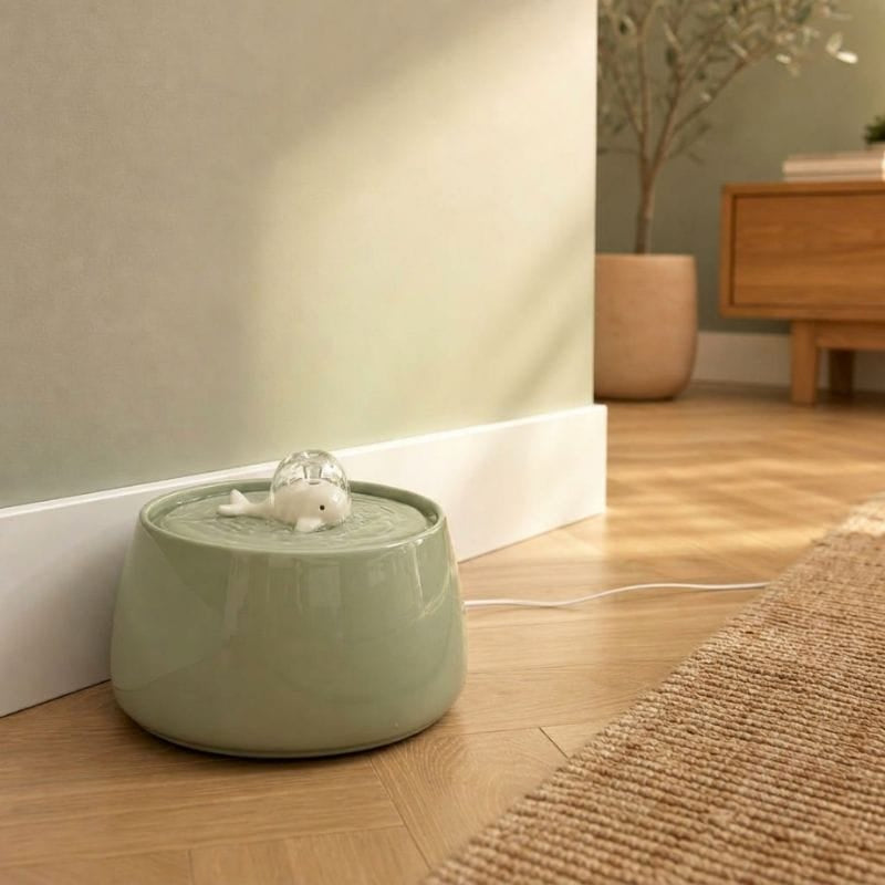 Fontaine à eau pour chat ultra silencieuse céramique — Shimi Chez Neko
