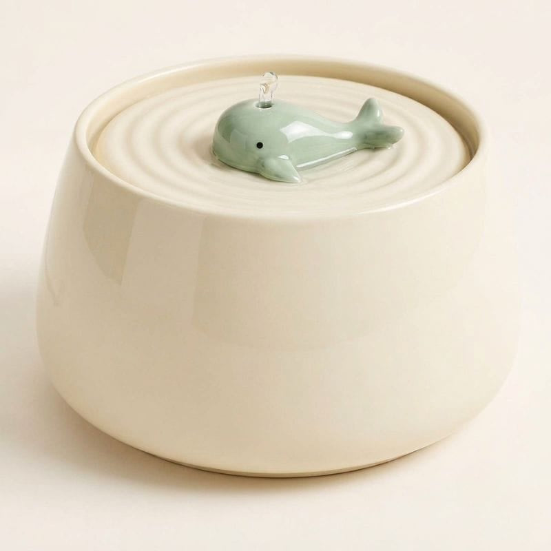 Fontaine à eau pour chat ultra silencieuse céramique — Shimi Chez Neko