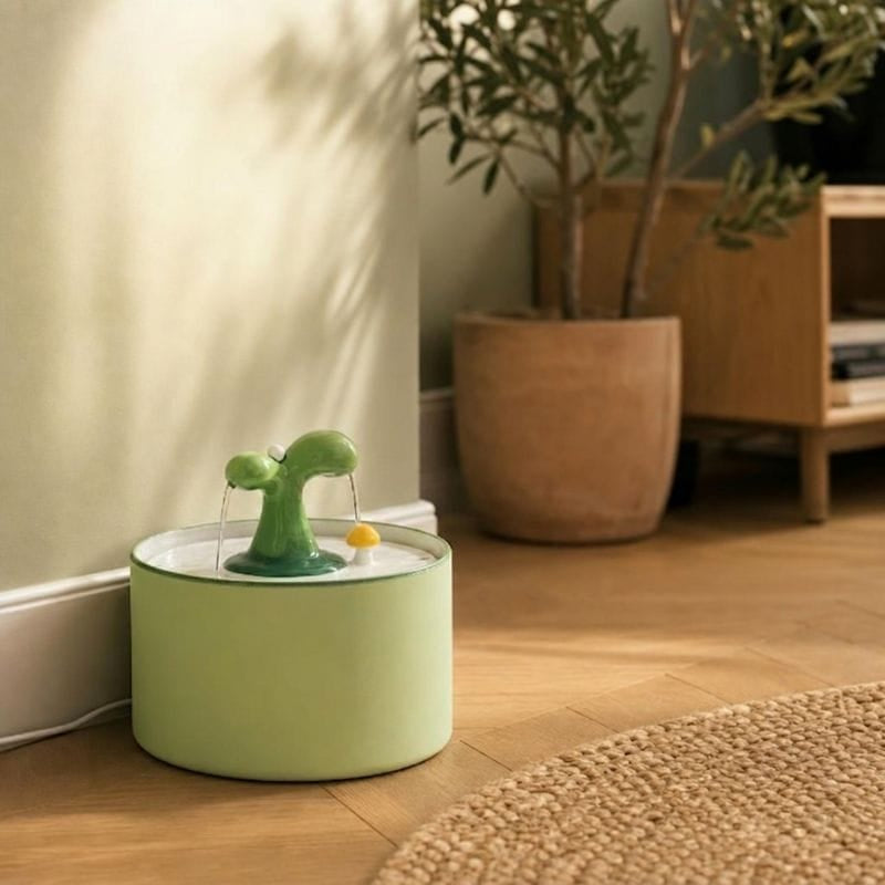 Fontaine chat céramique — Suito Chez Neko
