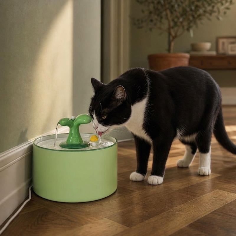 Fontaine chat céramique — Suito Chez Neko
