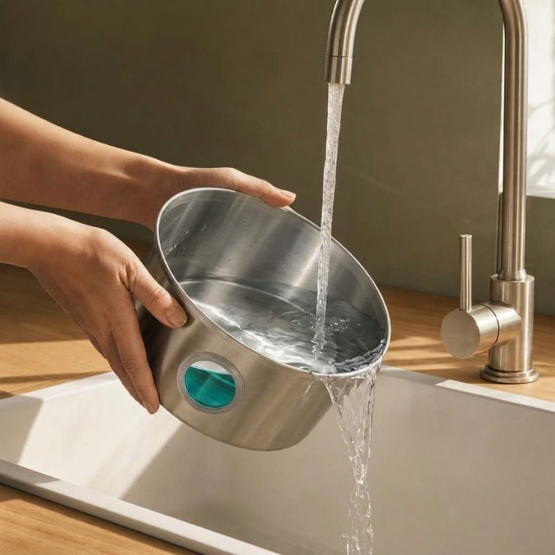 Fontaine à eau chat inox sans fil — Suika Chez Neko