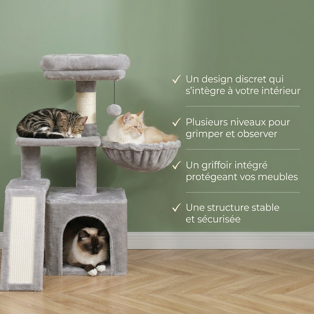 Arbre à chat design luxe scandinave — Lumi