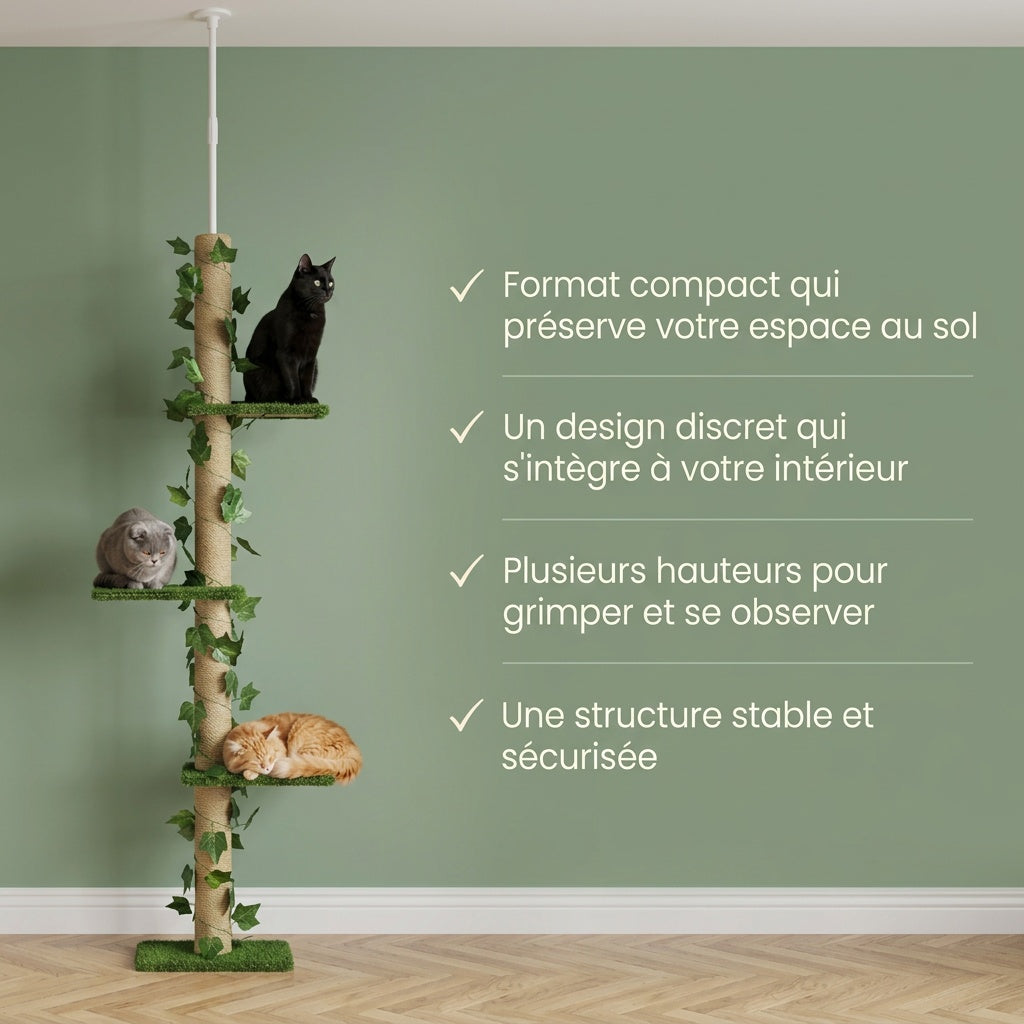 Arbre à chat barre à fixation plafond — Yoko