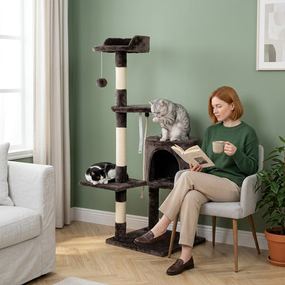 Arbre à chat beige et marron — Kenu