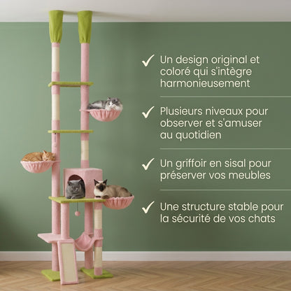 Arbre à chat colonne fixation plafond — Hashira