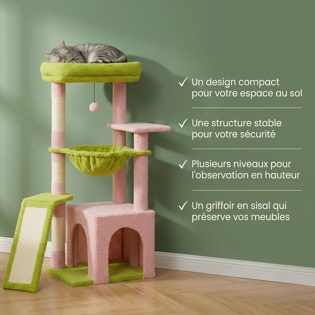 Arbre à chat design 93 cm — Roku