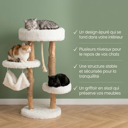 Arbre à chat en bois flottant — Kasen