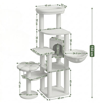 Arbre à chat en forme de fleur — Hanabi
