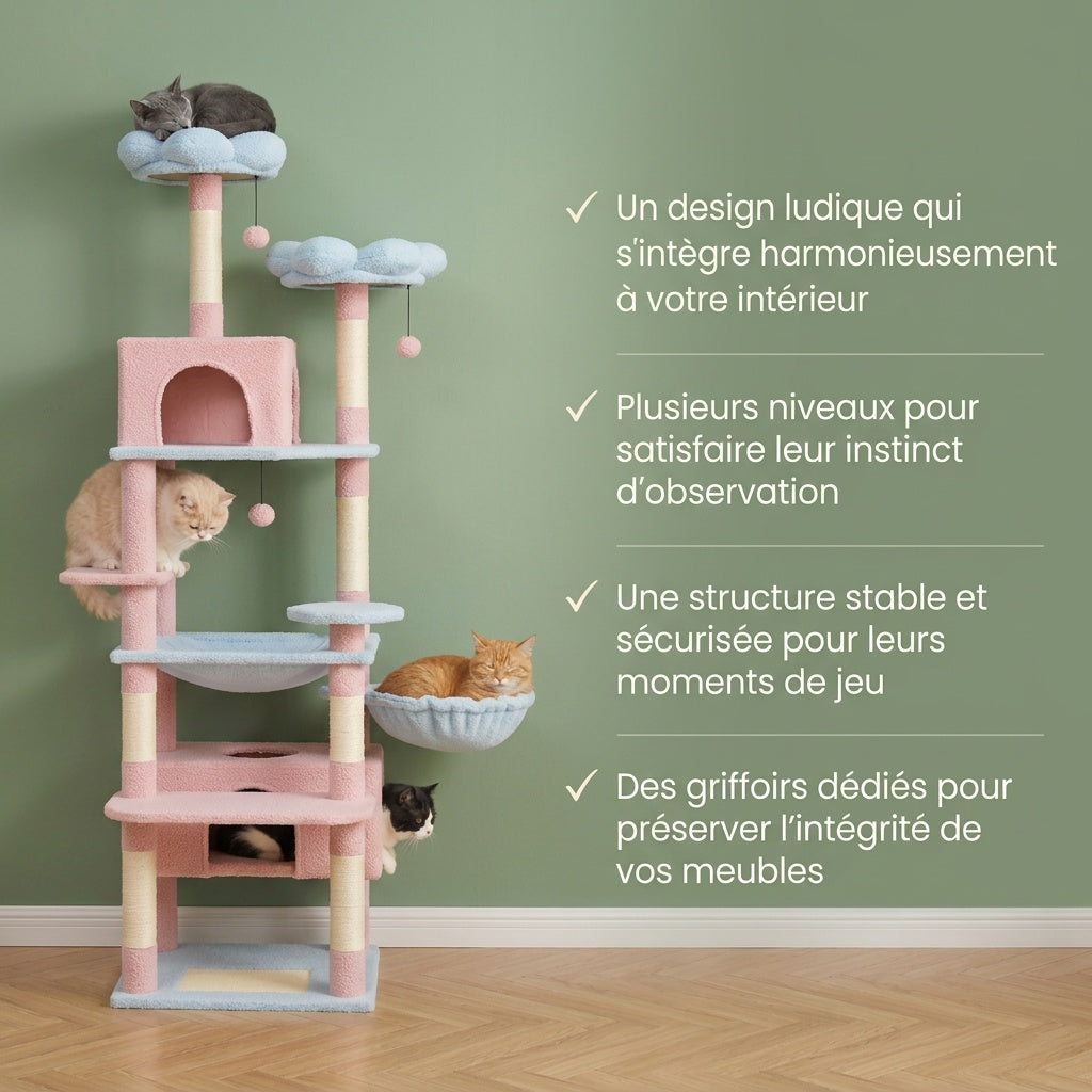 Arbre à chat forme fleur — Ouka