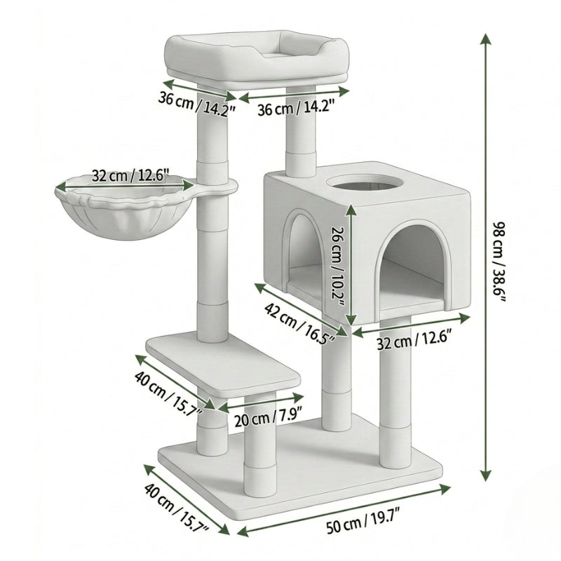 Arbre à chat pour petit espace — Seki