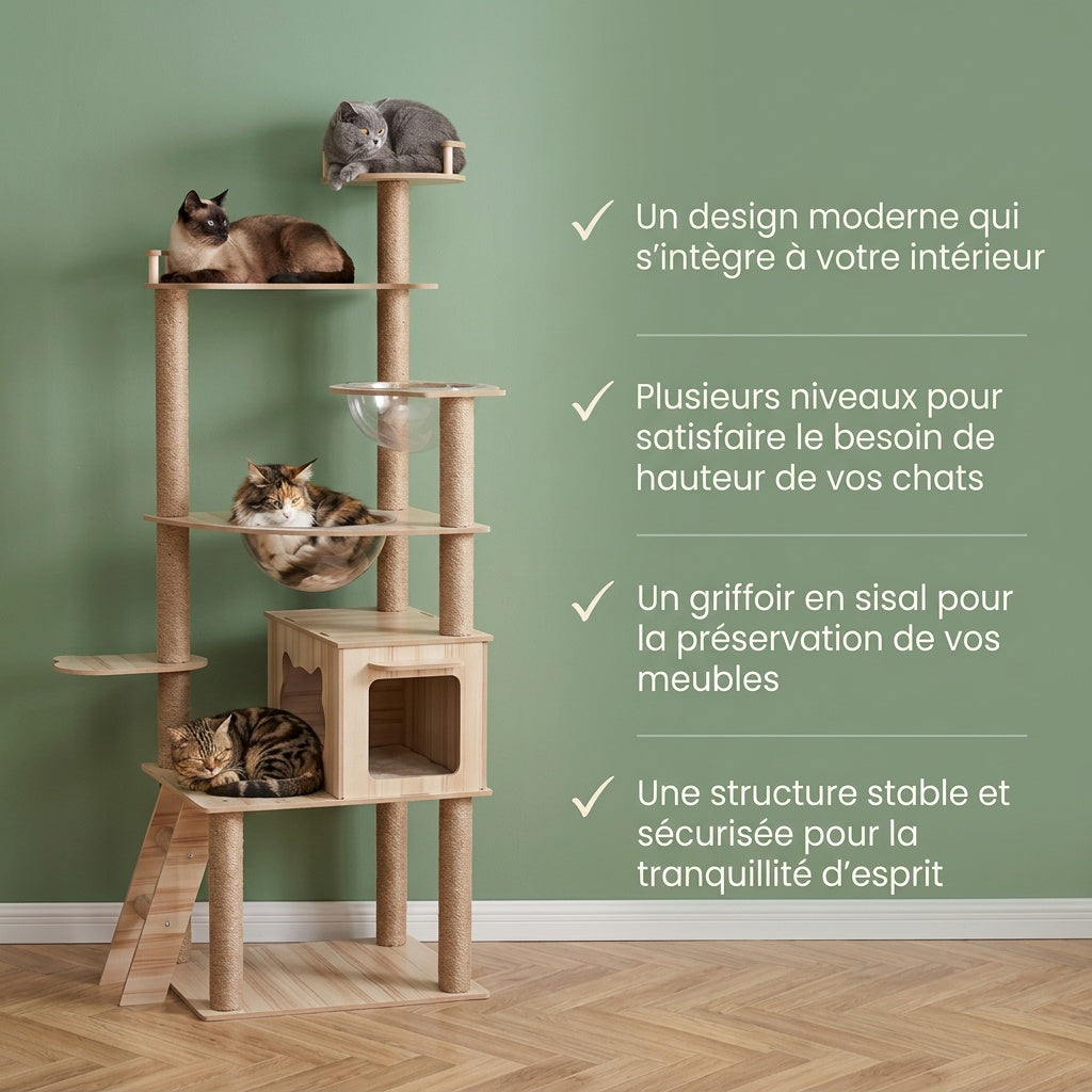 Arbre à chat xxl bois — Neo