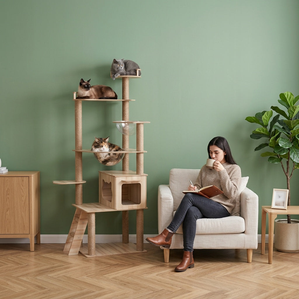 Arbre à chat xxl bois — Neo