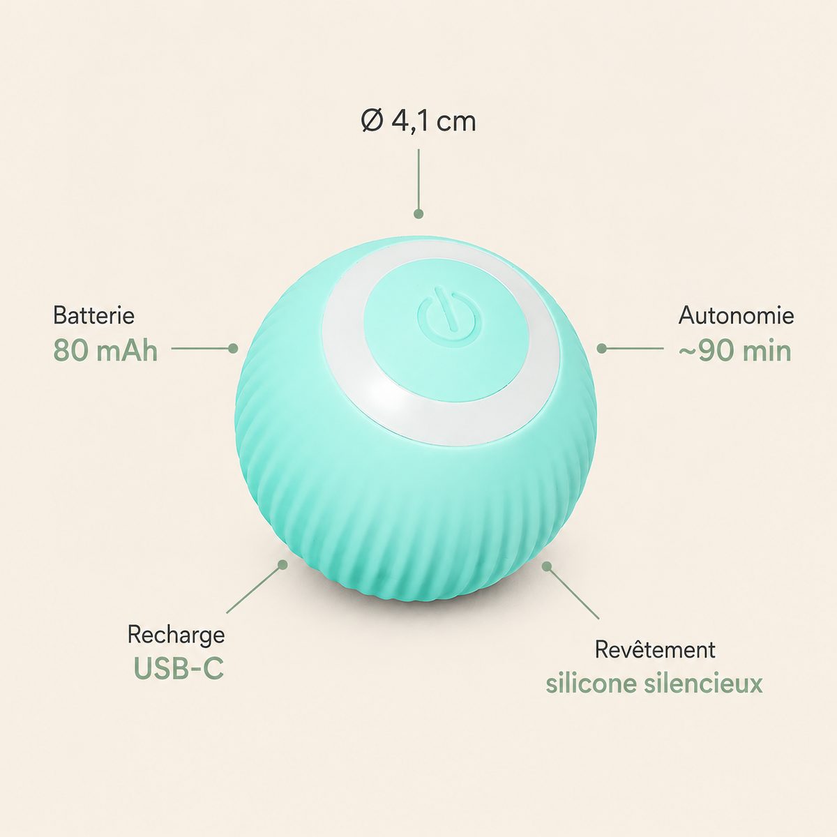 Balle intelligente pour chat — Mari
