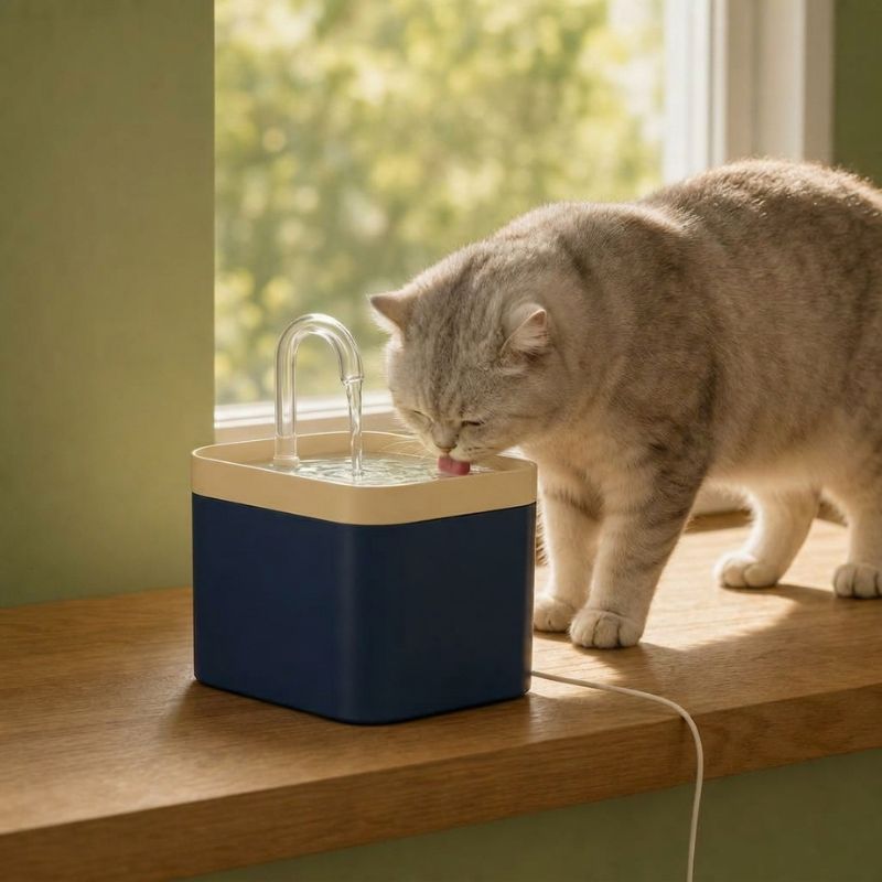 Fontaine chat silencieuse — Asahi