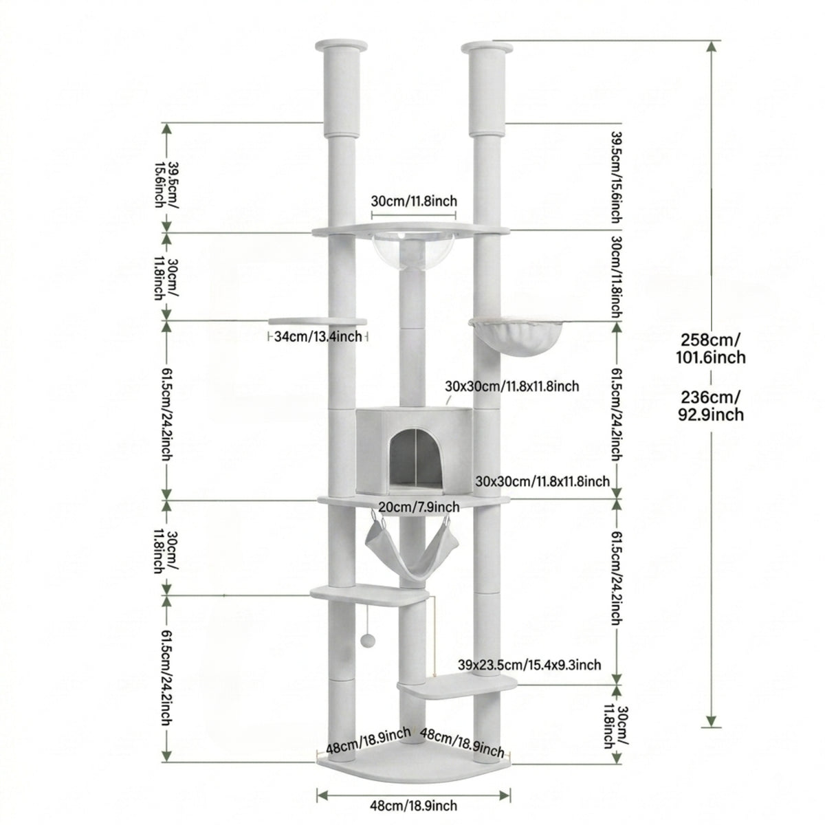 Arbre à chat fixation plafond — Taka