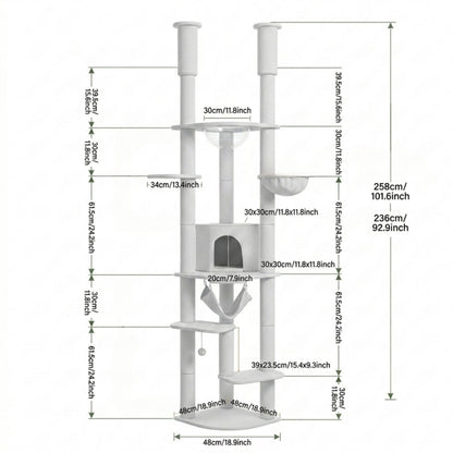 Arbre à chat fixation plafond — Taka