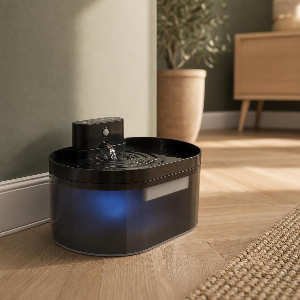 Fontaine a eau chat sans fil avec capteur de mouvement — Numa Chez Neko