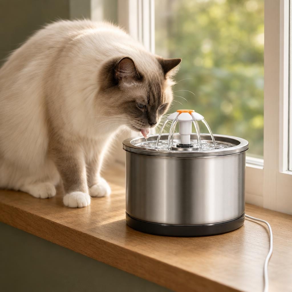 Fontaine à eau chat design — Ran Chez Neko