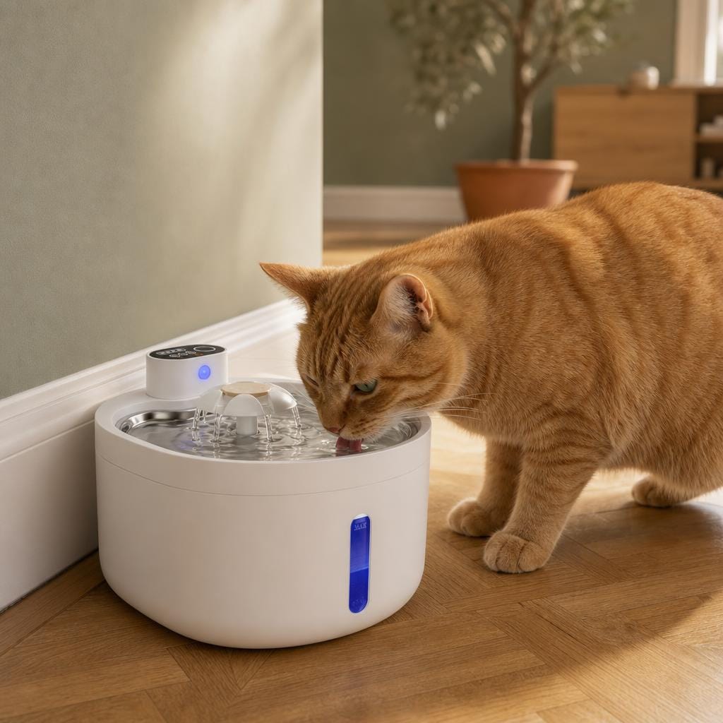 Fontaine à eau chat détecteur de mouvement — Mizu Chez Neko