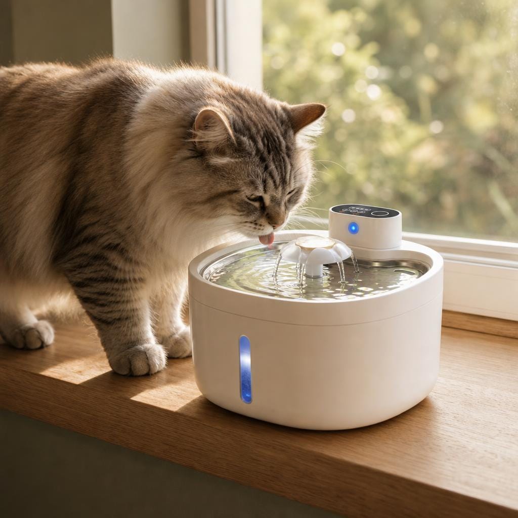 Fontaine à eau chat détecteur de mouvement — Mizu Chez Neko