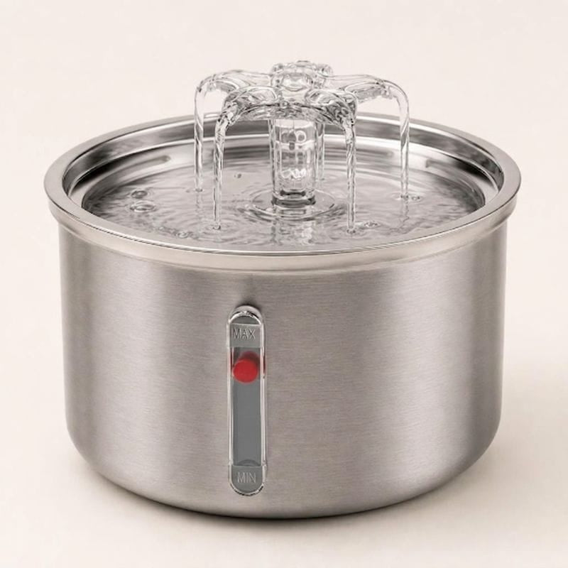 Fontaine a eau pour chat cascade en inox — Yodo Chez Neko