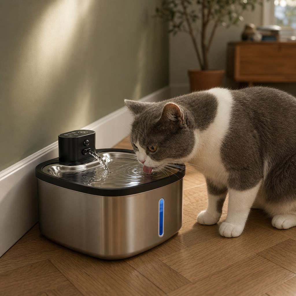 Fontaine à eau pour chat sans fil — Furu Chez Neko