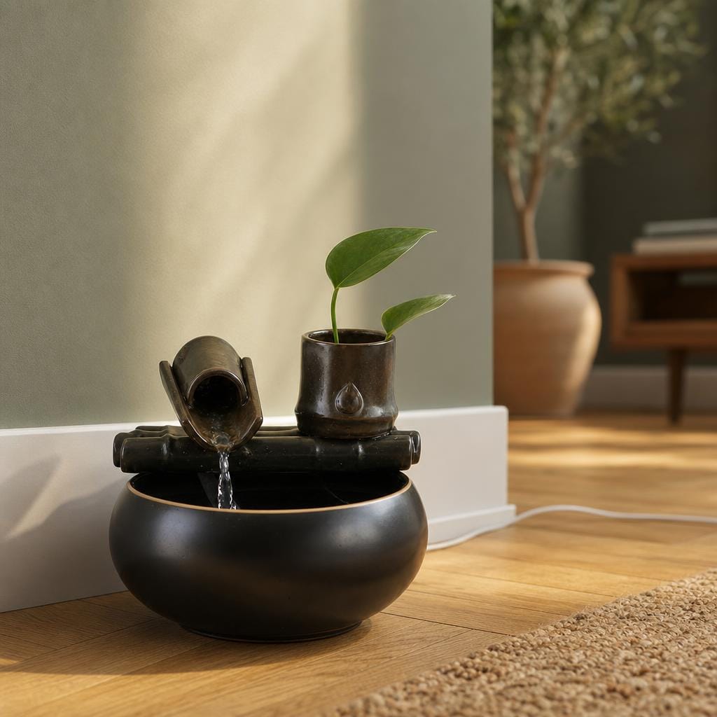 Fontaine chat céramique sans filtre — Sasa Chez Neko