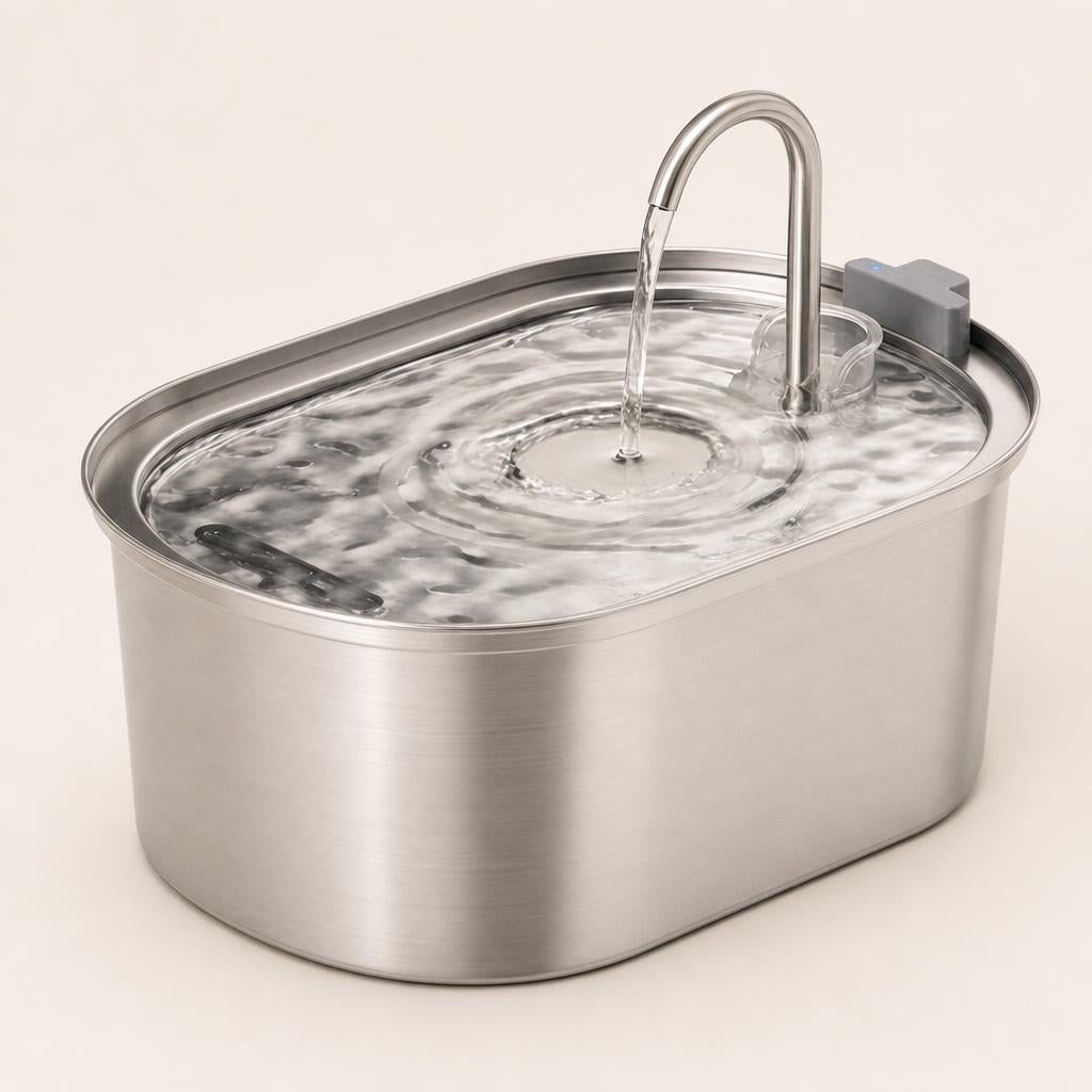 Fontaine eau chat inox silencieuse — Ryuu