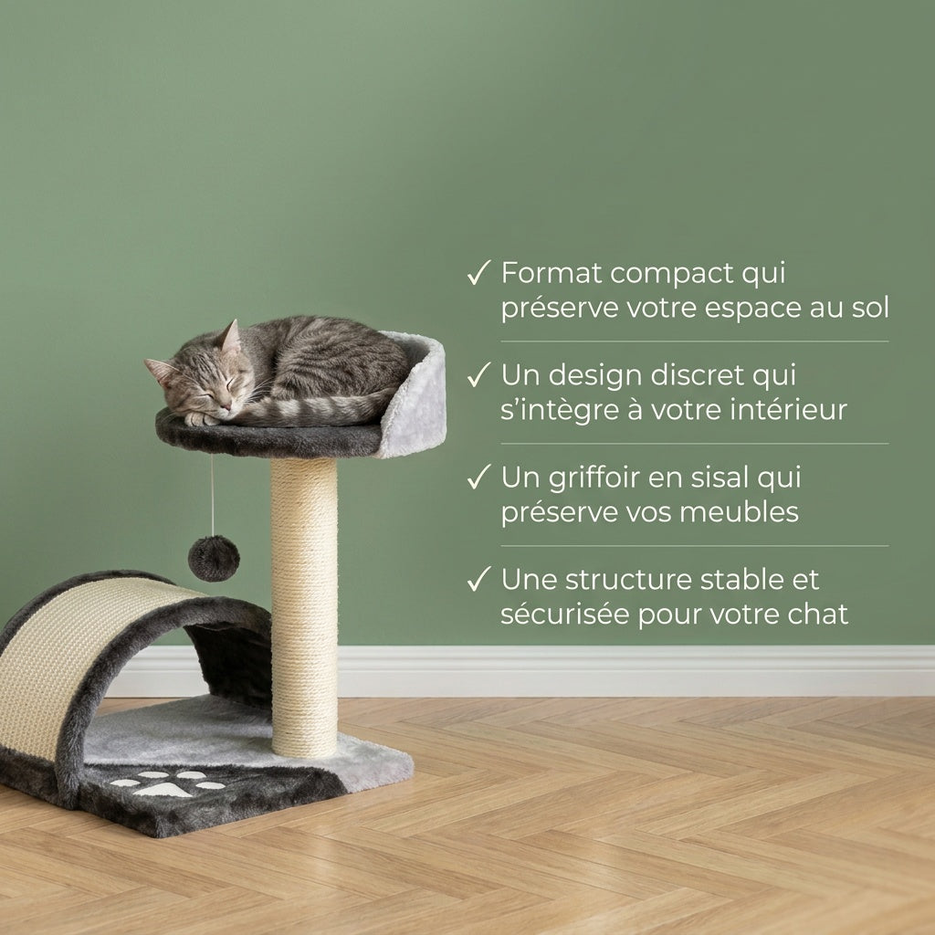 Petit arbre à chat avec griffoir — Moko