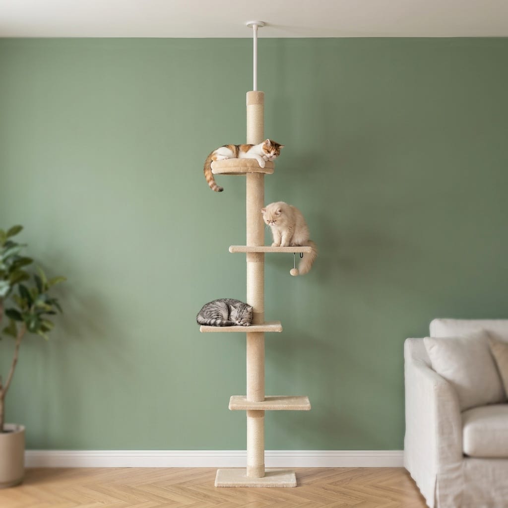 Arbre a chat a fixer au plafond