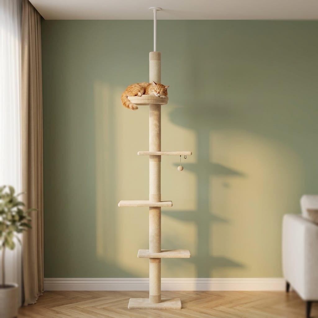 Arbre a chat a fixer au plafond