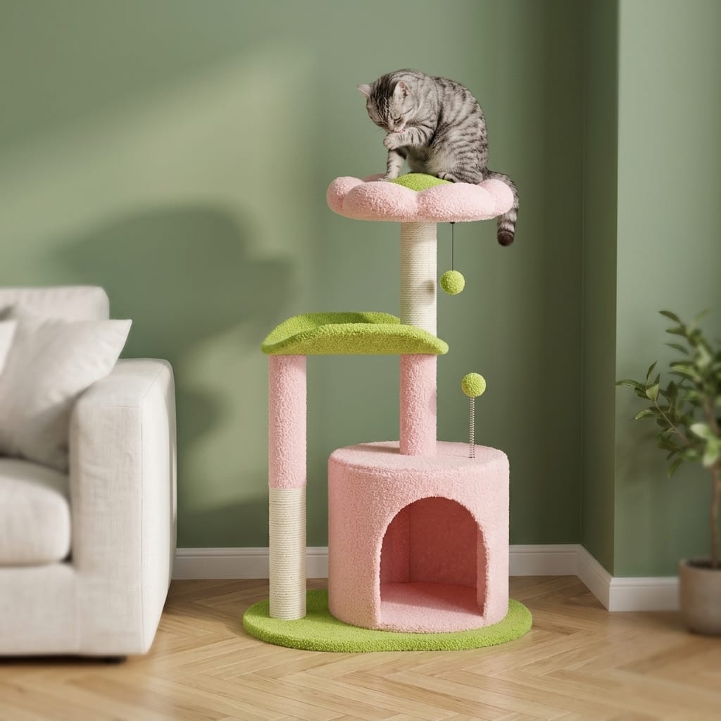 Arbre a chat a fleur