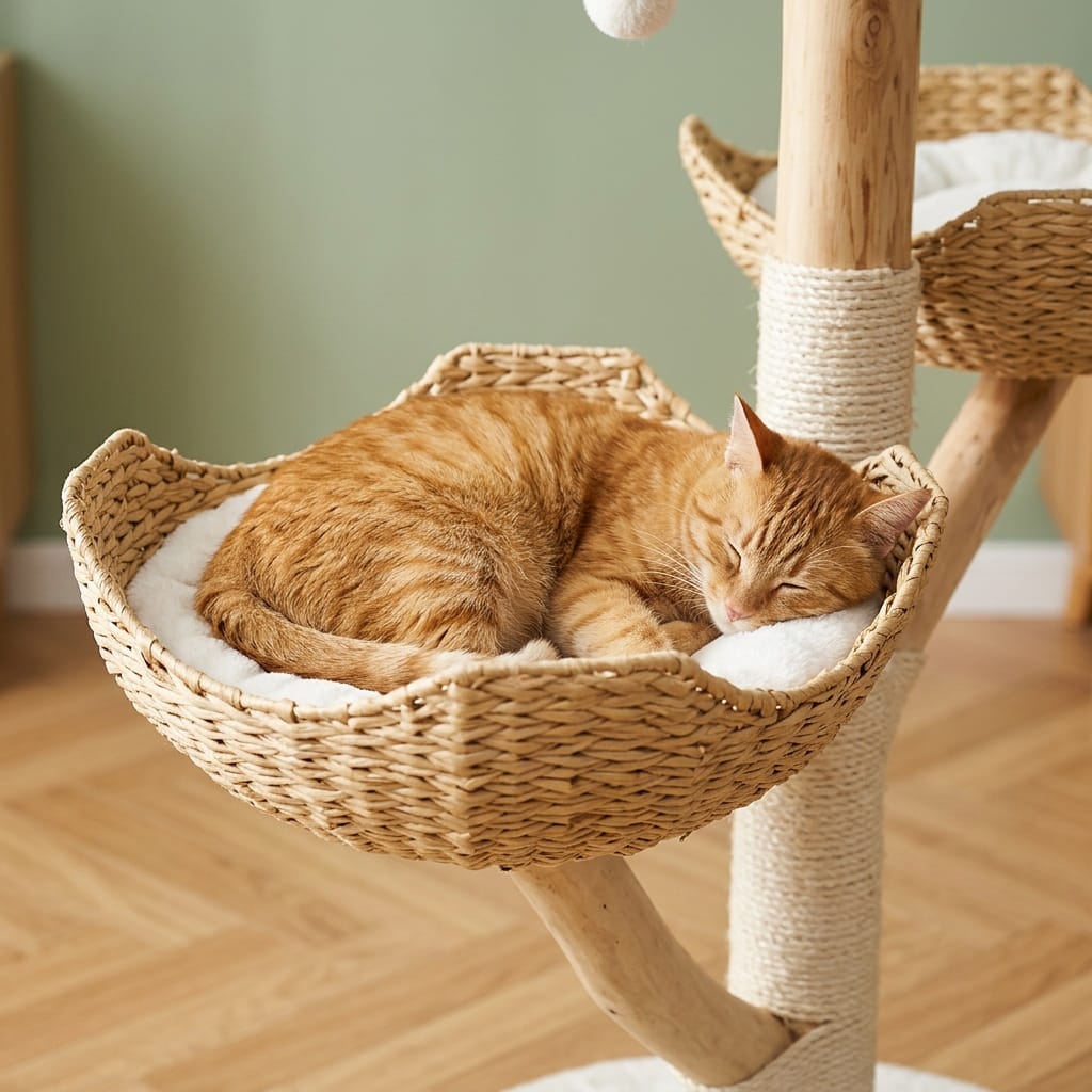 Arbre a chat avec bois flotté
