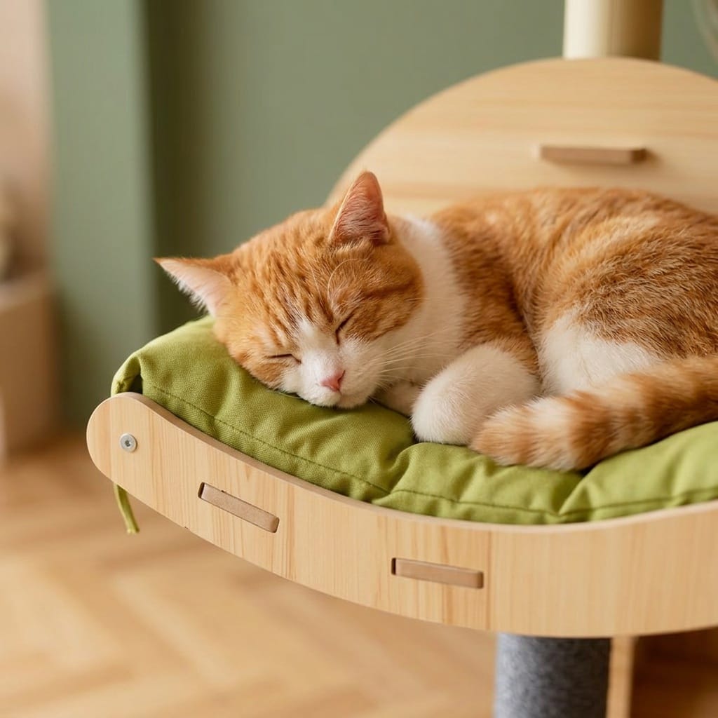 Arbre a chat avec caisse en bois