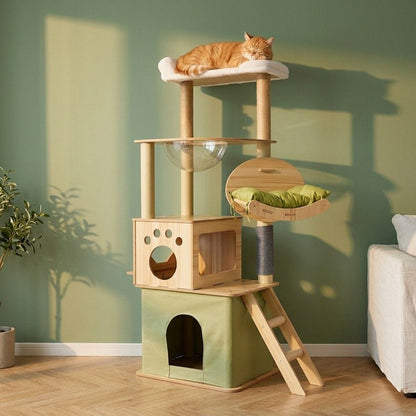 Arbre a chat avec caisse en bois