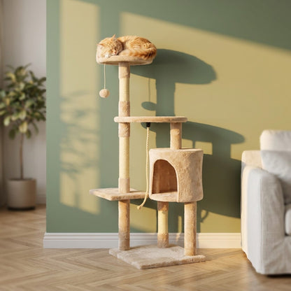 Arbre a chat avec griffoir beige