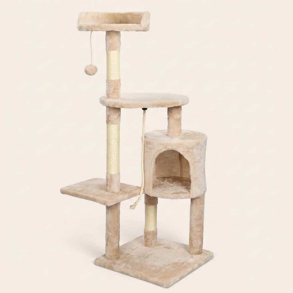 Arbre a chat avec griffoir beige