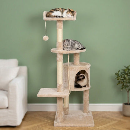 Arbre a chat avec griffoir beige