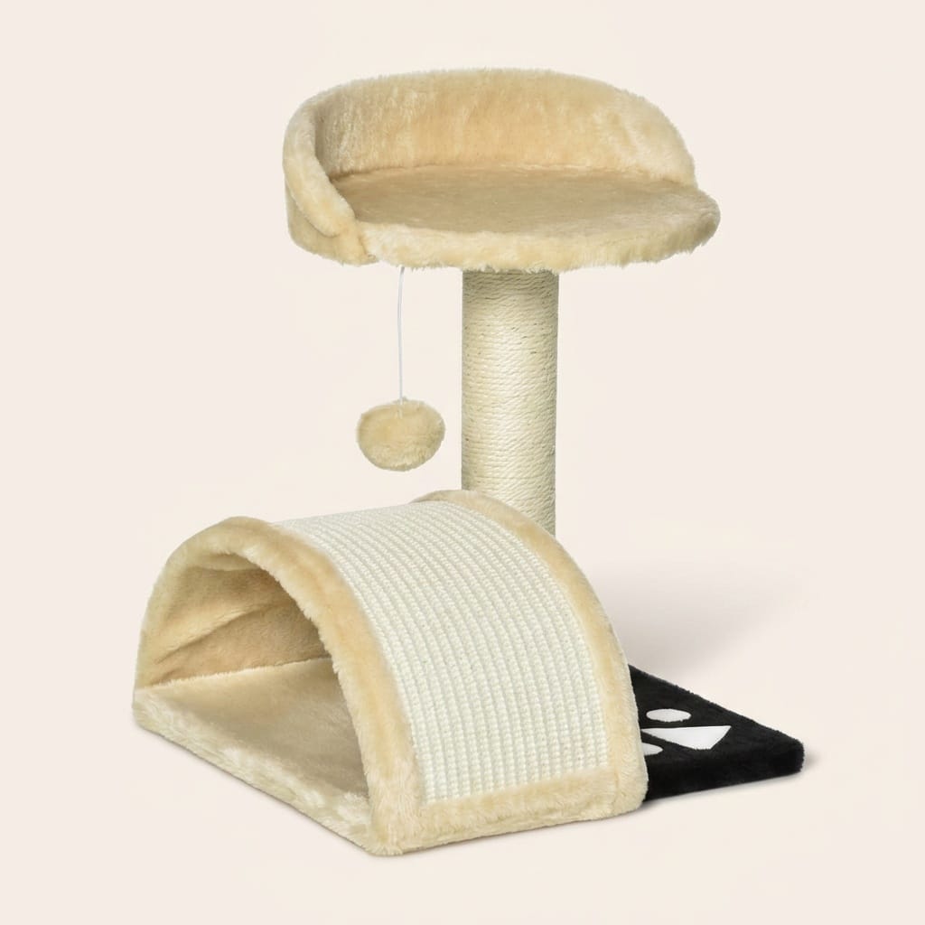 Arbre a chat beige 1 pied