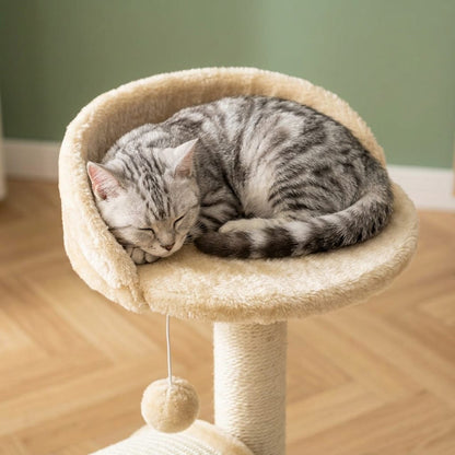 Arbre a chat beige 1 pied
