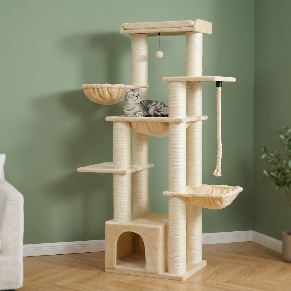 Arbre a chat beige 170 cm