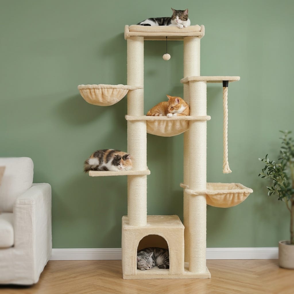 Arbre a chat beige 170 cm