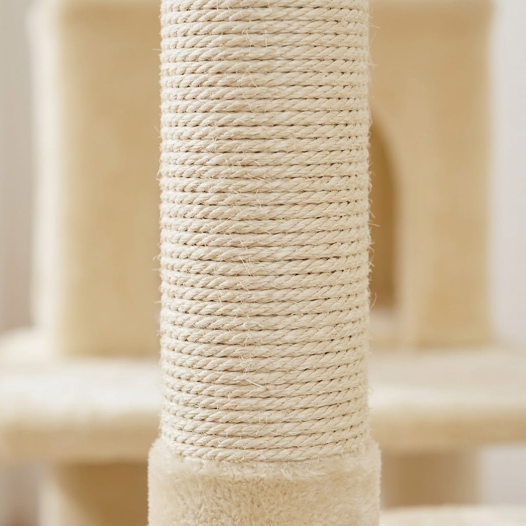 Arbre a chat beige avec hamac